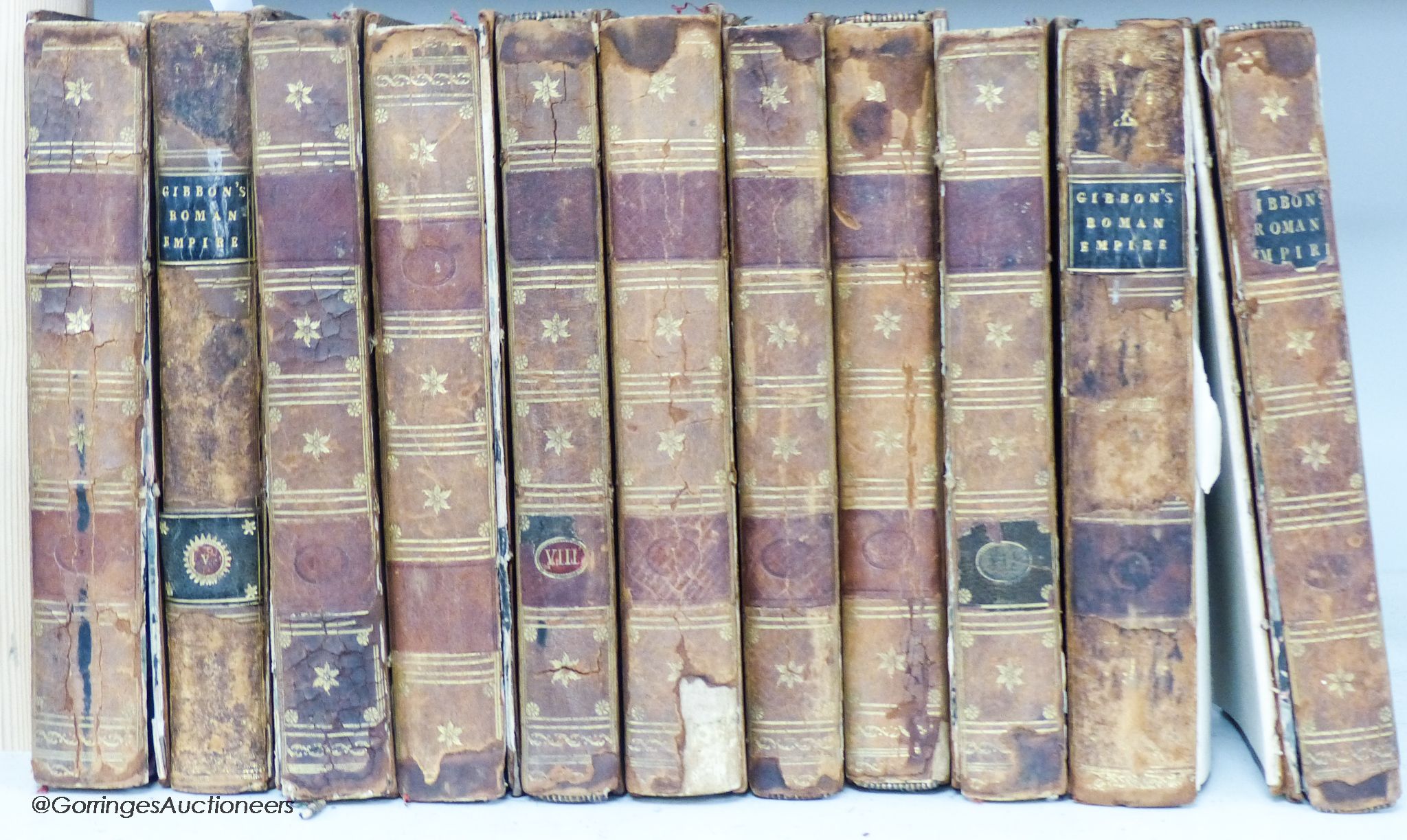 Gibbon (Edward), The History of the Decline and Fall of the Roman Empire, W Strahan & T Cadell, 1783-90, 8vo, 11 vols